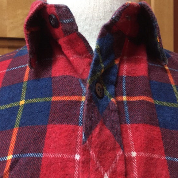 80s vbh just 4 you plaid button down - Picture 4 of 7